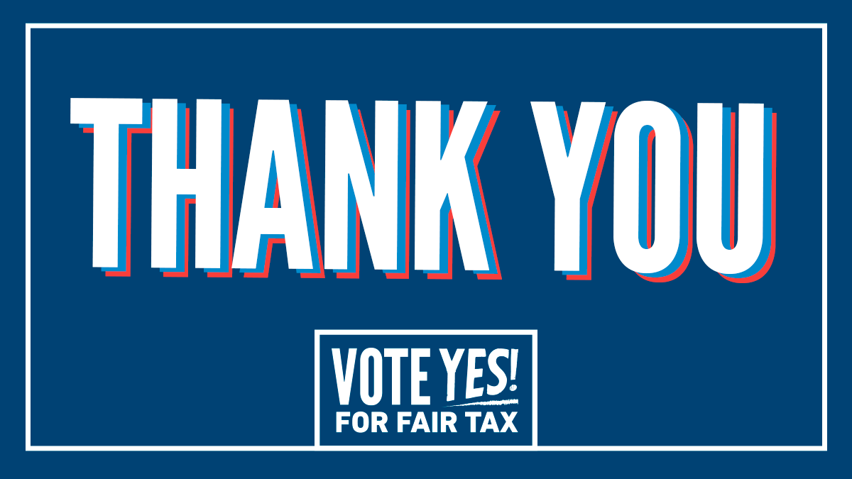 The polls are scheduled to close now, but if you are in line STAY IN LINE - you will still be able to vote after 7 so long as you remain in line. Thank you for supporting Fair Tax reform in Illinois and voting YES for Fair Tax! #FairTaxNow