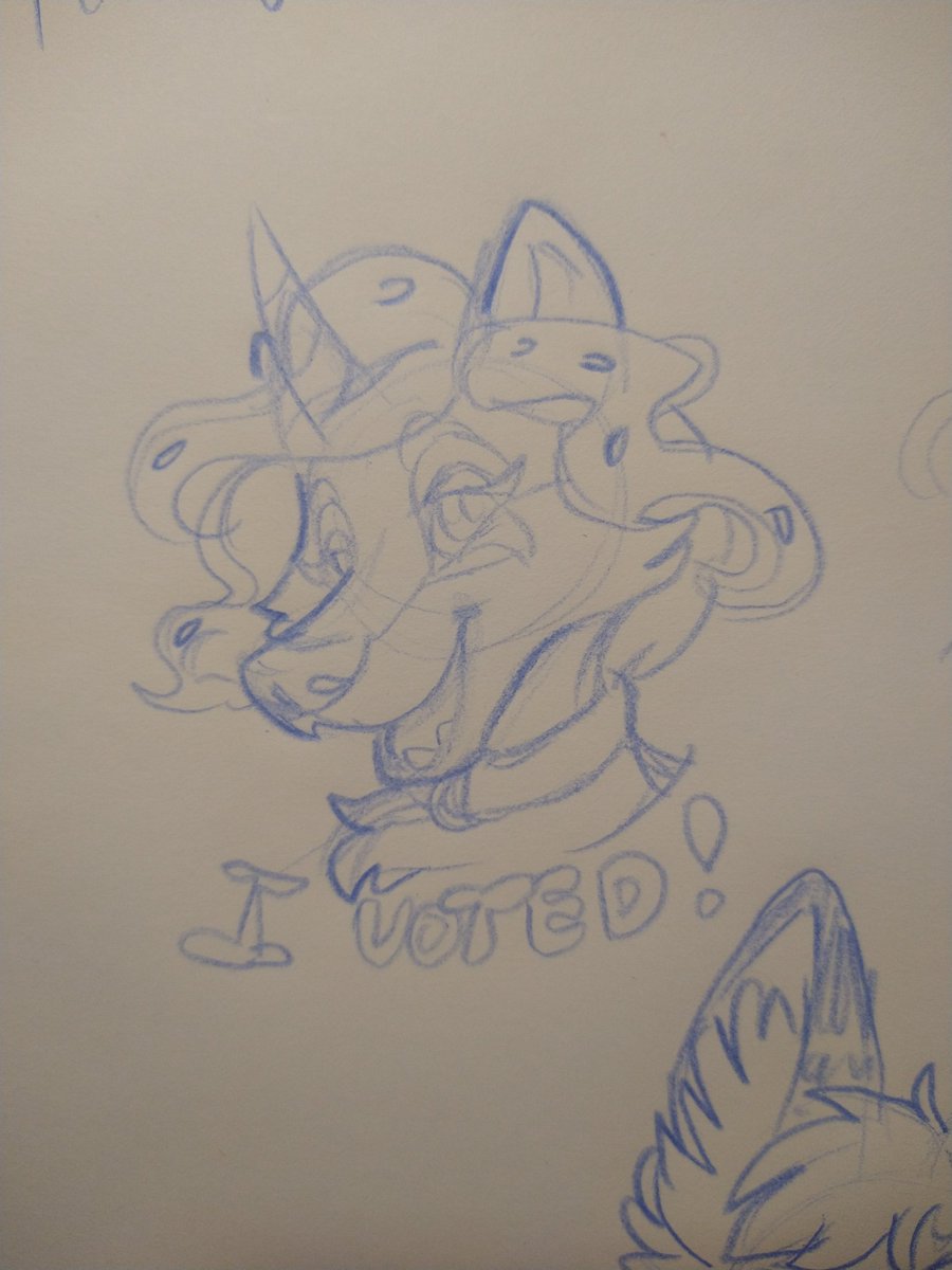 YveTheRed's tweet photo. Are you from NH? Did you vote today? Reply with a pic of you sporting your "I voted" sticker and I'll sketch your 'sona for free! For @NHfurs! https://t.co/mM9iHZJ81o