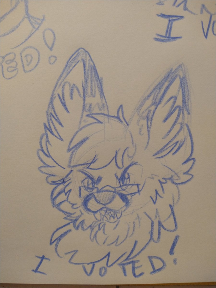 YveTheRed's tweet photo. Are you from NH? Did you vote today? Reply with a pic of you sporting your "I voted" sticker and I'll sketch your 'sona for free! For @NHfurs! https://t.co/mM9iHZJ81o