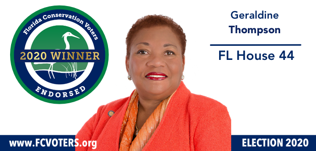 Congratulations to <a href="/electgeraldine/">Geraldine Thompson</a> on her reelection to the Florida House! FCV looks forward to working with her to move Florida forward on solar and green initiatives to restore and improve natural systems that keep our communities healthy. #FCVoters