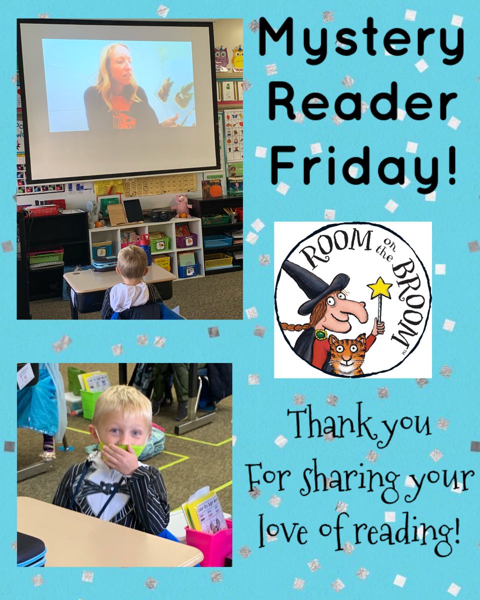 Mrs_Breutzmann's tweet photo. The kids are LOVING our virtual Mystery Reader Friday’s!  I love seeing their reaction when I reveal! https://t.co/R1dJ18xyui