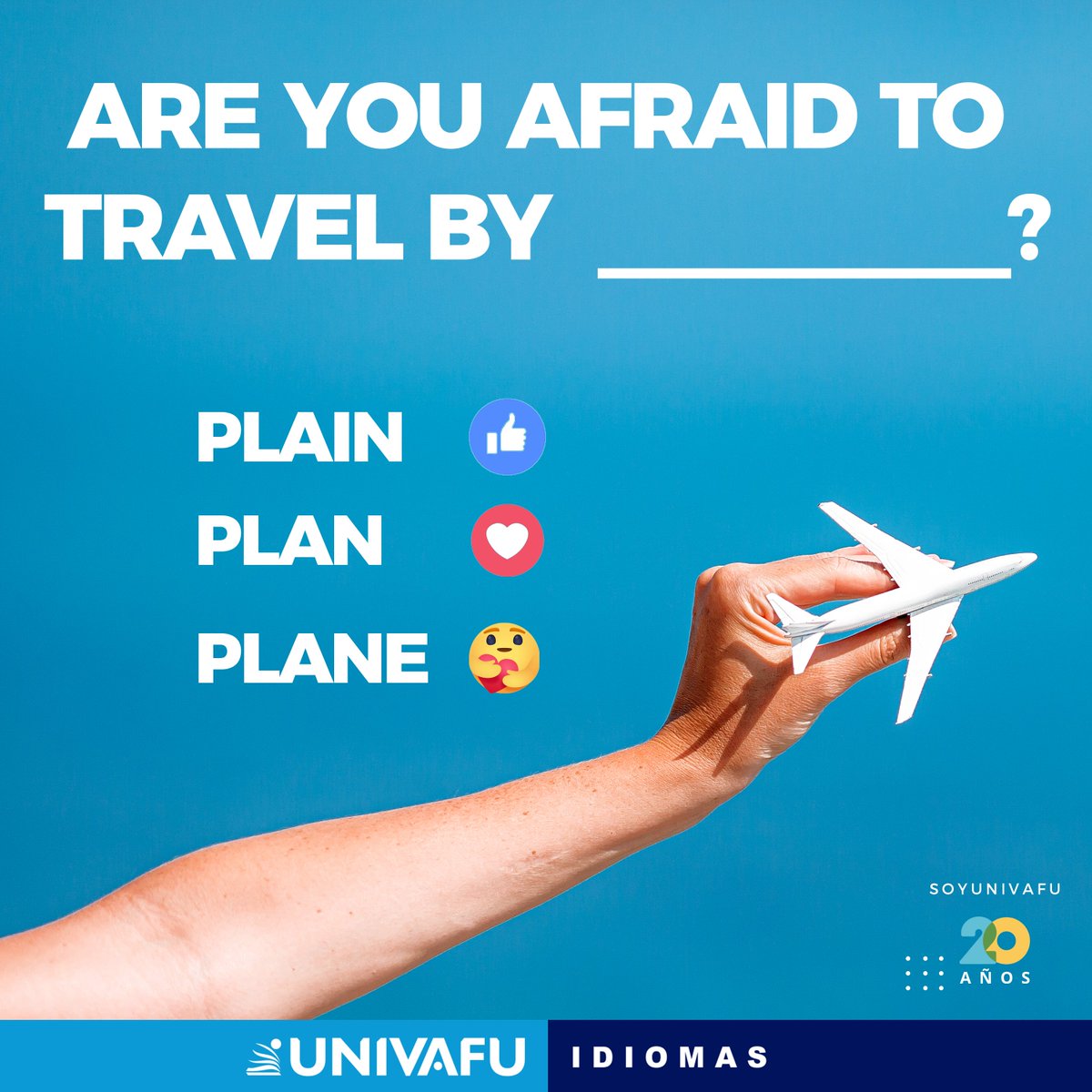 UNIVAFU_OFICIAL's tweet photo. ¿SABES LA RESPUESTA CORRECTA? 👍🏻❤️😍

¡PARTICIPA! 😁

#SoyUNIVAFU #UNIVAFUUniversidad #UNIVAFUIdiomas #FamiliaCastora https://t.co/uxsbwOlI9Q