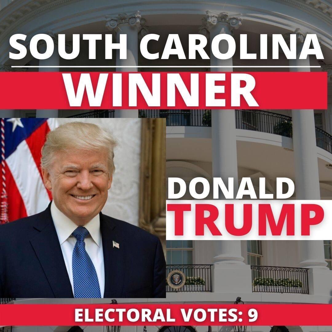 SuezQed's tweet photo. That’s my state!!❤️🇺🇸 #SCVotesRed #SCforTrump #Election2020 https://t.co/R9IUWBSbn6