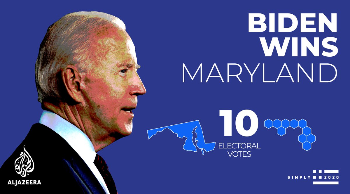  Biden wins Illinois, Delaware, Maryland and Massachusetts Live results   https://aje.io/3p45z  Latest updates   https://aje.io/rlmfd 