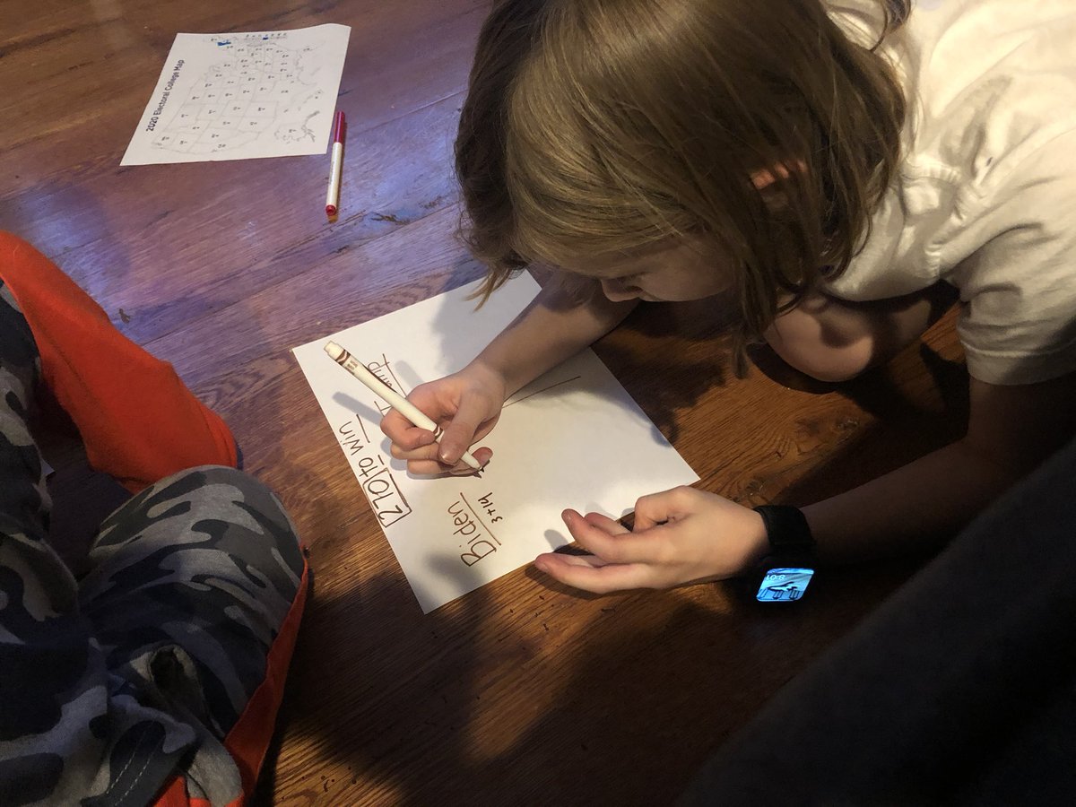 Our first family election night #Election2020 #270towin