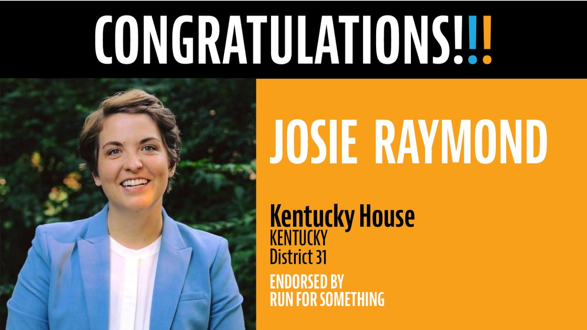 You love to see it: paid childcare and reproductive justice advocate,  @RepJosieRaymond has been re-elected to the Kentucky State House in District 31!!