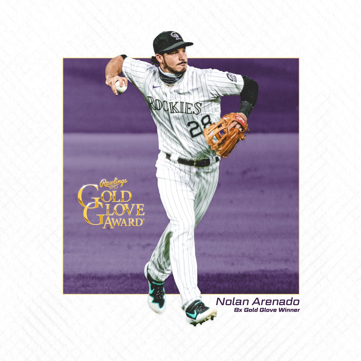 Rockies's tweet photo. 𝗖𝗥𝗔𝗭𝗬, 𝗘𝗜𝗚𝗛𝗧 🎱

Nolan Arenado is an eight-time Gold Glove winner! https://t.co/6Dm8xyO8RU