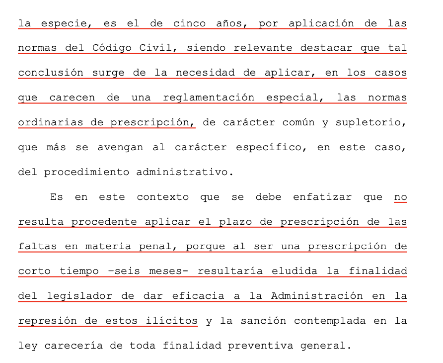 LuisCorderoVega's tweet photo. CS (3.11.2020,rol 34105-2019)reitera: plazo de prescripción de las sanciones administrativas cuando no existe regulación legal, es el del Código Civil (5 años) y no las del Código Penal para faltas (6 meses). Una prescripción de corto plazo afecta la eficacia de la Administración https://t.co/Kq82pu1kKK