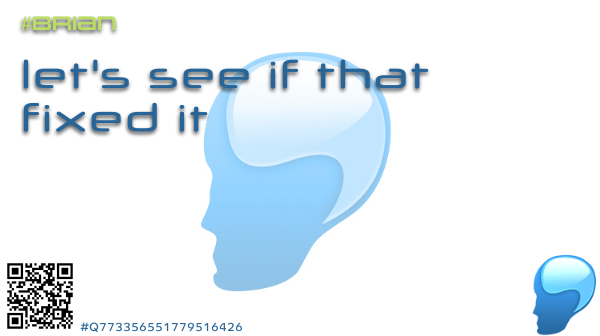 bleubrain's tweet photo. let's see if that fixed it #Brian #BleuBrain #LetsCodeBrian #CodeBrian #Brian #TG93 #TheGame93 #Q773356551779516426 https://t.co/PnTL0XEOAC