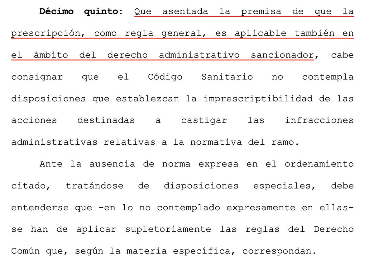 LuisCorderoVega's tweet photo. CS (3.11.2020,rol 34105-2019)reitera: plazo de prescripción de las sanciones administrativas cuando no existe regulación legal, es el del Código Civil (5 años) y no las del Código Penal para faltas (6 meses). Una prescripción de corto plazo afecta la eficacia de la Administración https://t.co/Kq82pu1kKK