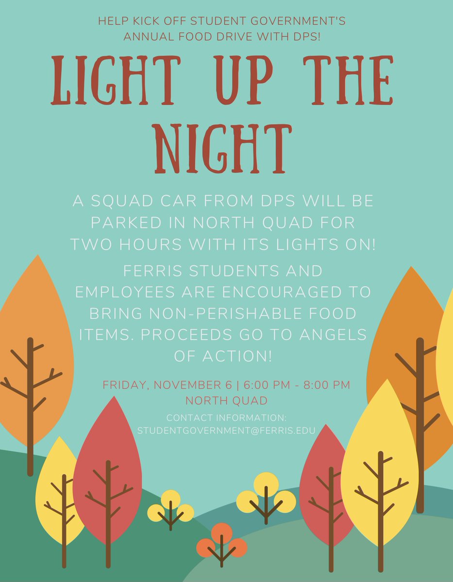 Hey Bulldogs, help kick off our annual food drive with DPS this Friday from 6-8 PM in the North Quad! (More information for the month long food drive will come later)