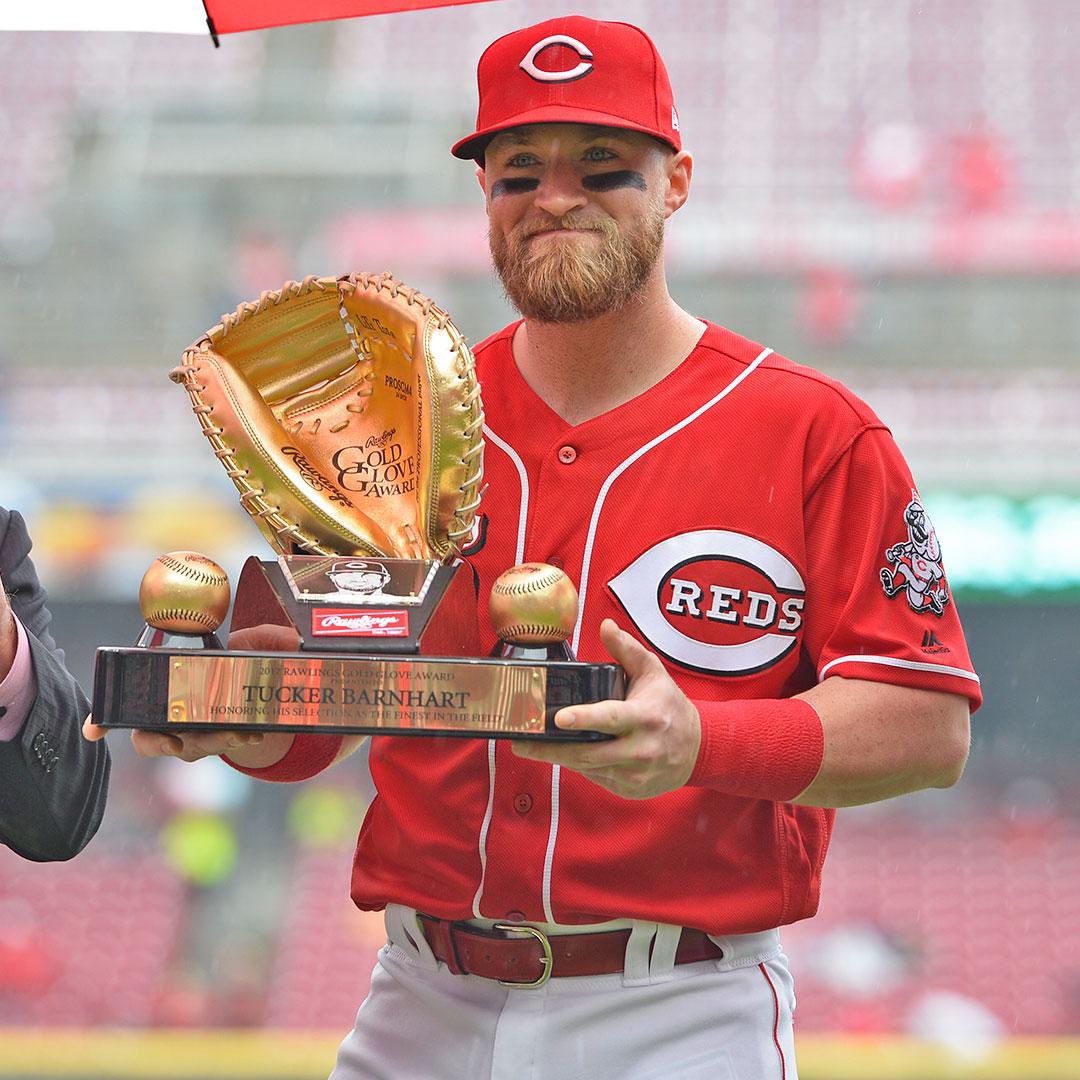 Reds Problems on X: TUCKER BARNHART WINS THE NL GOLD GLOVE AT CATCHER!!!!  This is the 2nd time Barnhart has won the award! 🔴   / X