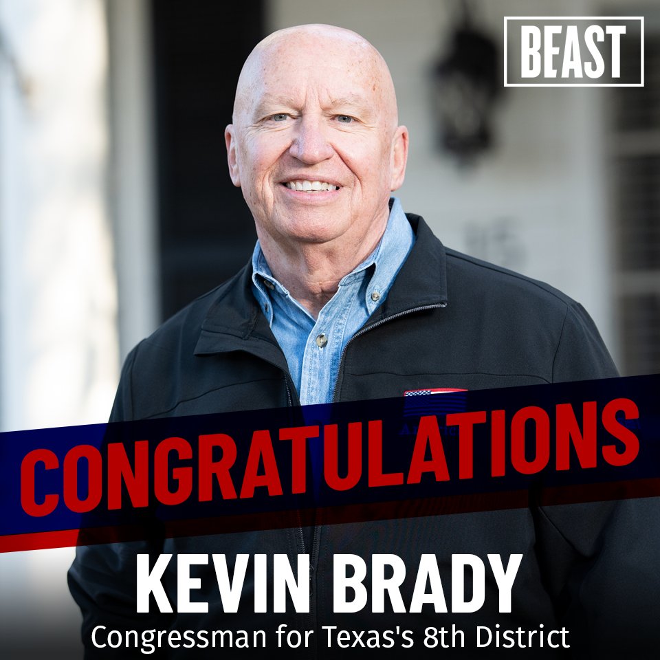 BeastDigital's tweet photo. Congratulations to @bradyfortexas on a decisive victory in TX-08! https://t.co/86bBReczVK