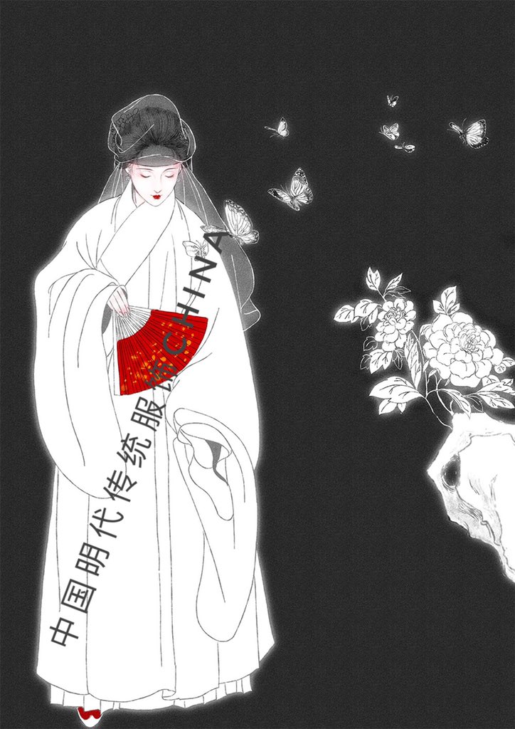 ZhouzhouFox's tweet photo. 穿着道袍的晚明女子。

参考文物明代暗条纹白罗道袍
山东博物馆藏
��领右衽，大襟阔袖，左右暗摆，暗花卉纹白罗护领。

#hanfu_challenge
#汉服挑战 
#漢服チャレンジ 
#한푸_도전 https://t.co/Gl0zyrhPIr