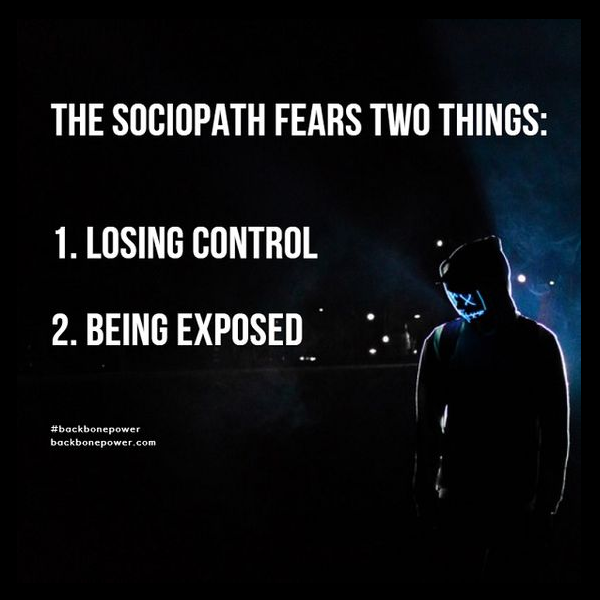 What happens when a sociopath is exposed