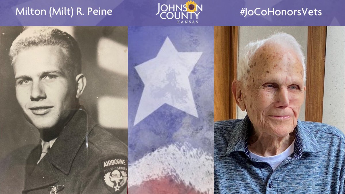 Meet Milton (Milt) R. Peine who resides in Overland Park ( @opcares). He is a World War II veteran who served in the  @USArmy Air Corps. Visit his profile to learn about a highlight of an experience or memory from WWII:  https://www.jocogov.org/dept/county-managers-office/blog/milton-milt-r-peine  #JoCoHonorsVets 
