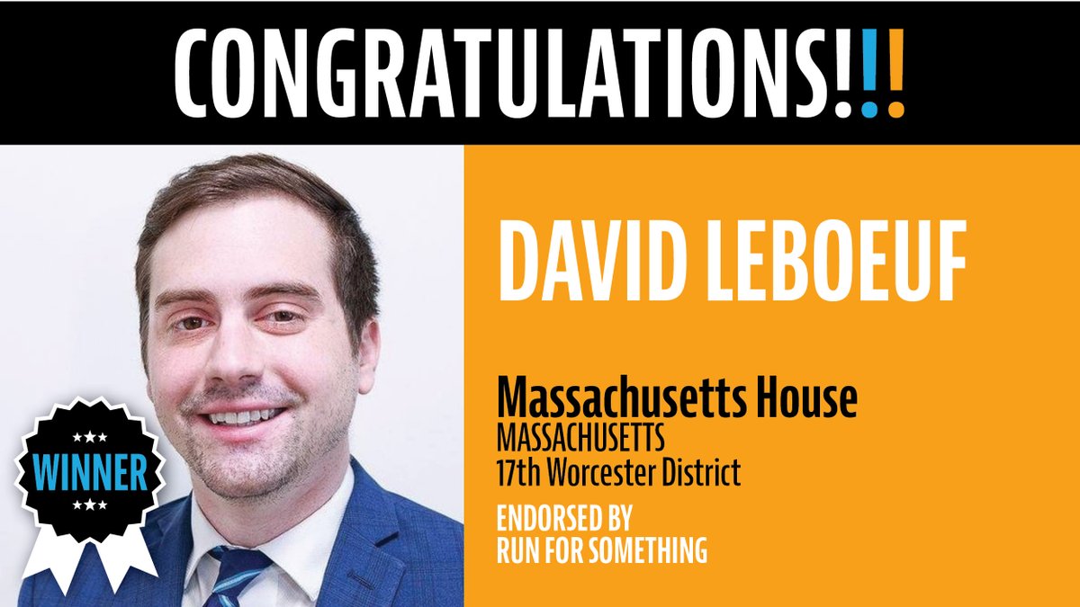 One more time! RFS alum  @DavidLeBoeuf has been re-elected to the Massachusetts House in the 17th Worcester District!