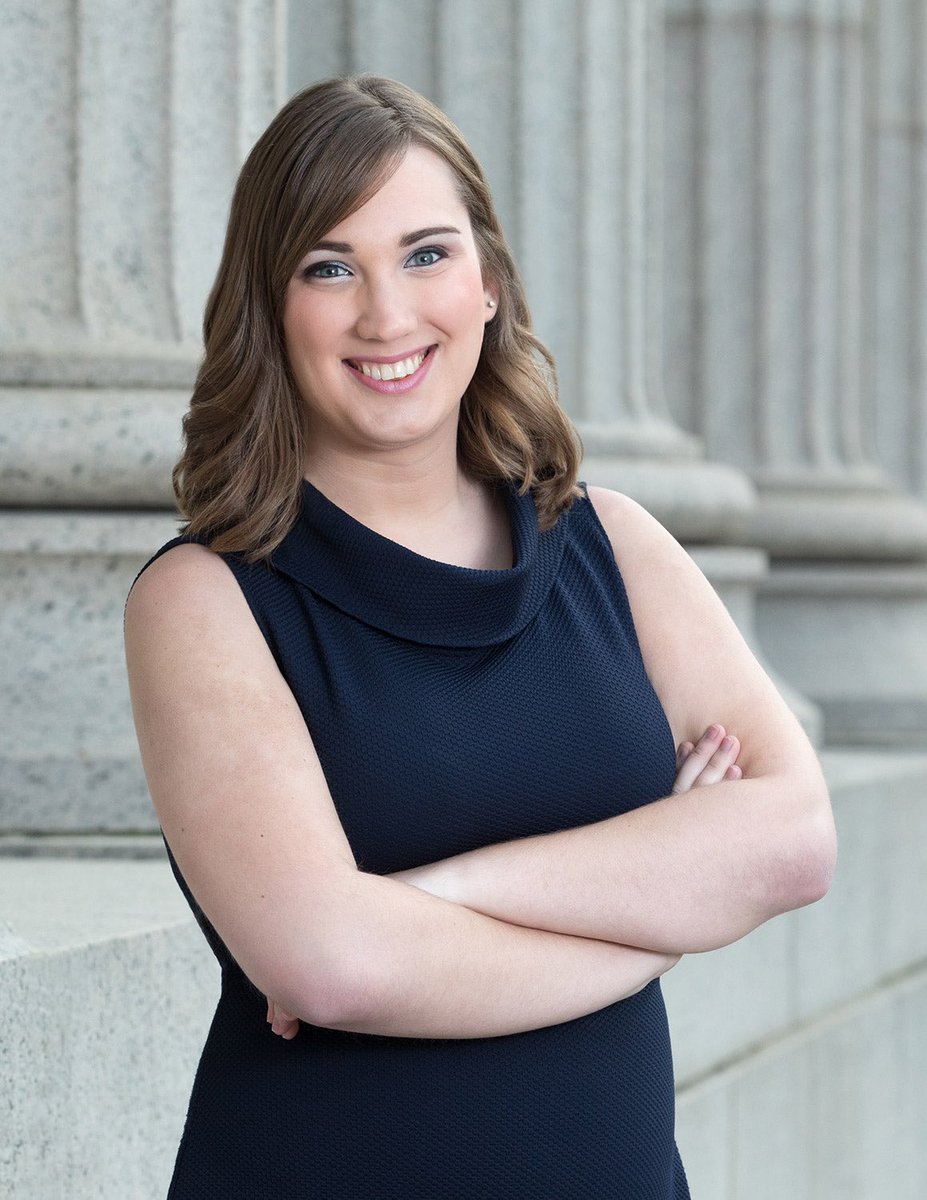 colynelliott's tweet image. The first openly transgender state senator, Sarah McBride 🤍