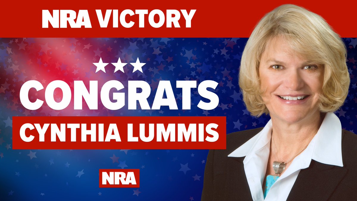 NRA's tweet photo. Congrats to @NRA-endorsed @CynthiaMLummis for her win tonight in Wyoming. Self-defense rights and freedom were on the ballot, and Wyoming NRA members and gun owners turned out to make sure their rights will be protected. #NRAEndorsed https://t.co/GigT6un1ub