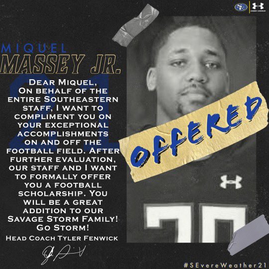 Very Blessed to have received my 2nd offer from Southeastern Oklahoma state #DefendTheRock