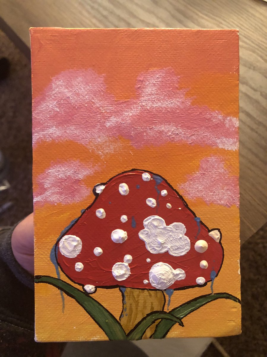 GraphiteNcanvas's tweet image. Y’all this looked so perfect before I added more white to the spots and the sharpie outline