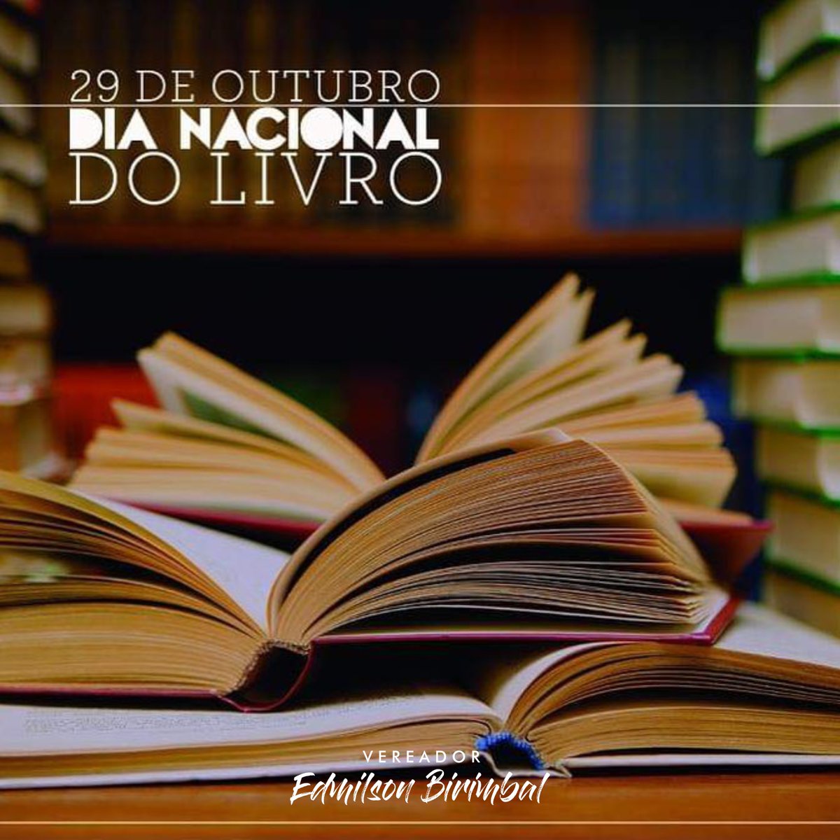 VerEdmilsonB's tweet image. 29 de Outubro
Dia Nacional do Livro