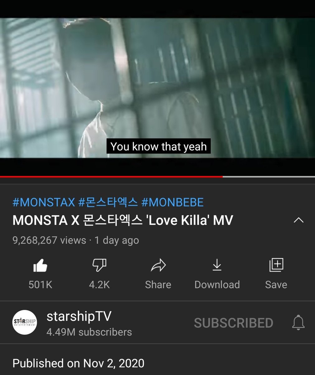 StreamForMXbr's tweet photo. 「 UPDATE ┃ YOUTUBE 」
Love Killa ultrapassou 500 mil likes! 🎉
#LOVEKILLA #LOVE_KILLA
#MONSTAX_FATALOVE
@OfficialMonstaX #MONSTA_X https://t.co/m7XCSy4lll