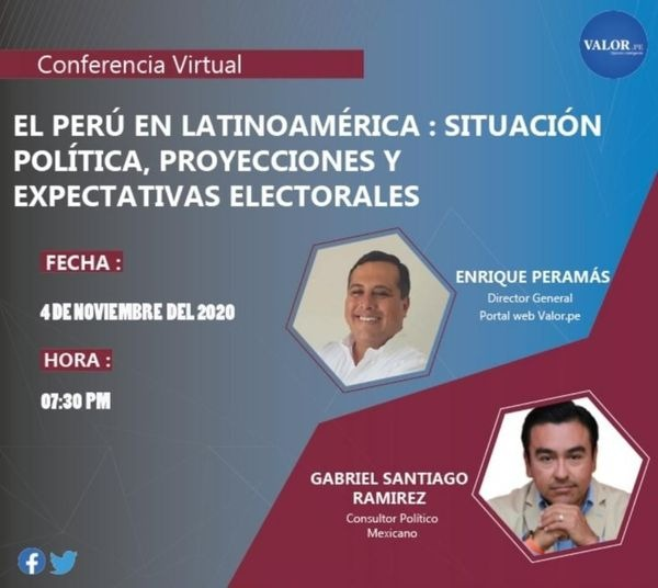 Carlomario's tweet photo. Interesante charla para hablar sobre "El Perú en Latinoamérica hoy : situación política, proyecciones y expectativas electorales" con @kikePeramas 🇵🇪 y @GaboSantiagoMx 🇲🇽
#Webinar @valor_pe #PeruHoy 🔝 #ComPol #ComPolPeru
Disponible desde:
https://t.co/zTG9JvsQrF https://t.co/hdvwGknXMW