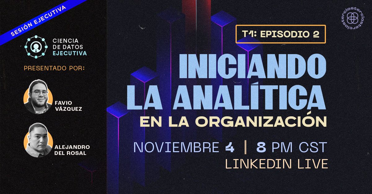 ClosterTeam's tweet photo. ¿Cómo iniciar la analítica en una organización? Descúbrelo este miércoles en Ciencia de Datos Ejecutiva, donde conversaremos sobre las claves para introducir la analítica en una empresa, y recomendaciones para construir una estrategia analítica. Nos vemos: https://t.co/es9KoP5GAF https://t.co/fG3xBgYkbQ