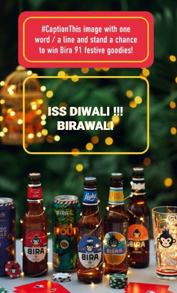 RashmiMallya's tweet photo. @bira91 💥💥 Iss Diwali...BIRAWALI...!!! 💥💥

@bira91 

#DiwaliSeason #Bira91 #FestiveVibes #Happiness #GiveAway #Contest https://t.co/cHVckrPiao