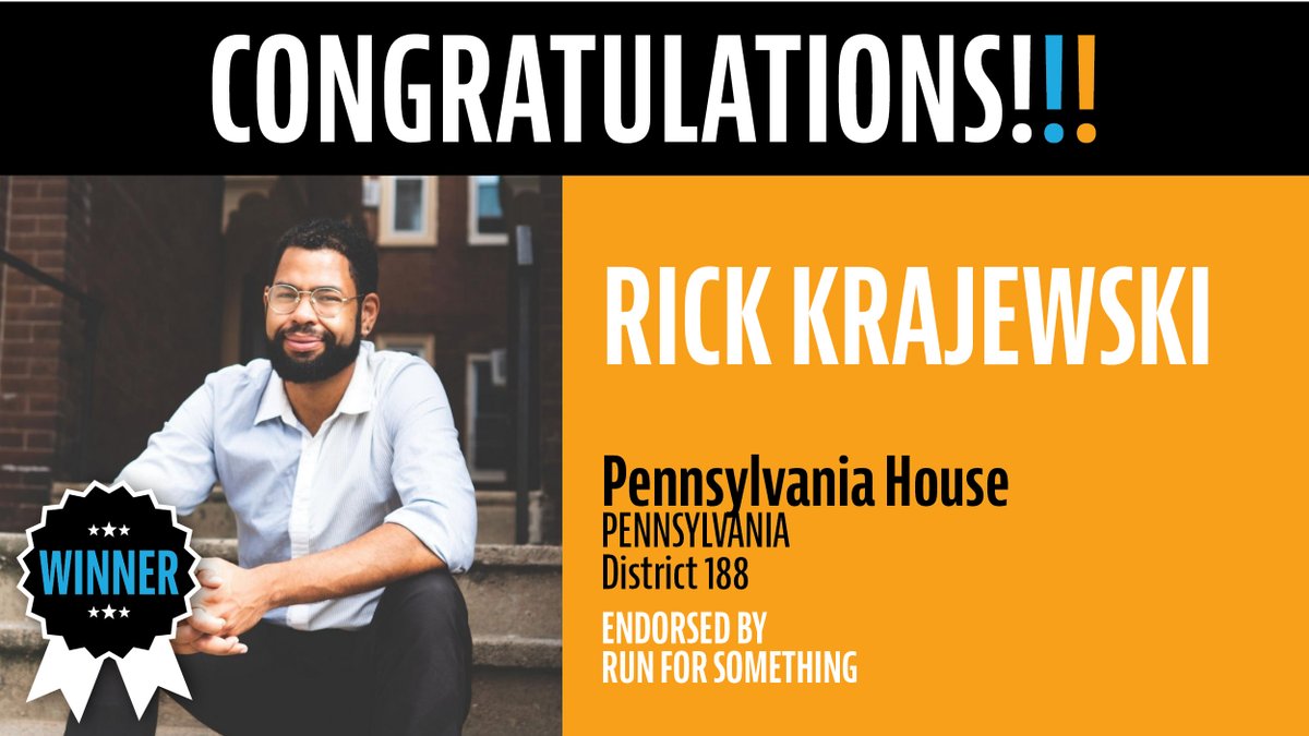 West Philadelphia criminal justice organizer, educator and artist  @rick4westphilly has just been elected to the Pennsylvania State House in District 188!