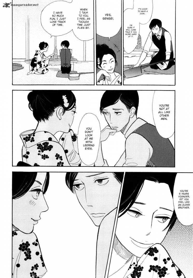 57. Descending Stories - Haruko Kumota. She is well known for her yaoi comic (such as "Shinjuku Lucky Hole") but this one is outstanding story about Rakugo (JP  verbal entertainment strong teller). I also love her "R sensei's snack", "Rose Forest" and "My darling kitten hair"?? 
