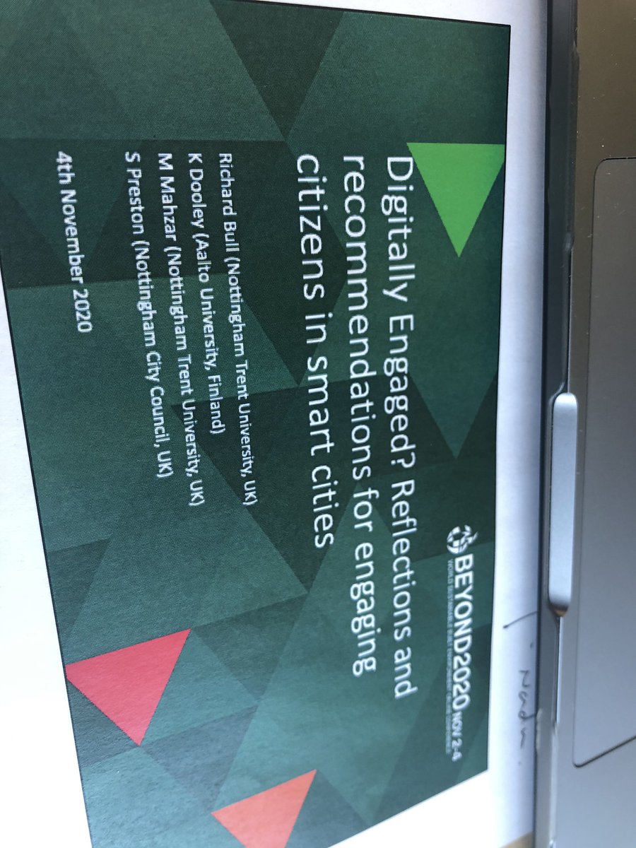 richbull's tweet photo. Excited to be presenting virtually @2020Beyond on our research into #smartcitizens &amp; #SmartCities @KenDooley @u_mazhar @sjprest https://t.co/DORyNiESch