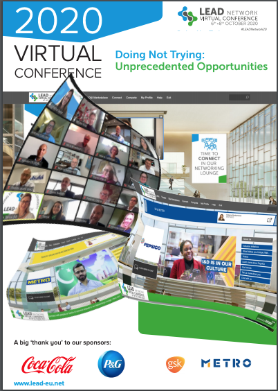 Lead_eu_net's tweet photo. LEAD Network’s 8th Annual Conference, held virtually on 6-8 October &amp; sponsored by @CocaColaCo, @ProcterGamble, @GSK and @METRO_News, was the most inclusive yet. +700 delegates +40 countries &amp; +100 companies &amp; 20% male attendance 
https://t.co/LihxuHGJ3Q
#LEADNetwork20 #diversity https://t.co/WeCAgc9KDh