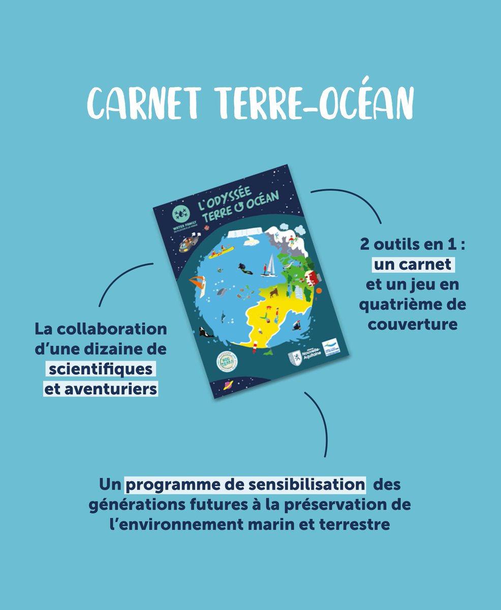 Association Water Family (@waterfamily_) on Twitter photo On vous présente le carnet L'Odyssée Terre-Océan ! Il fait partie de notre nouveau programme pédagogique Terre-Océan. Merci à nos partenaires <a href="/NvelleAquitaine/">Nouvelle-Aquitaine</a> et <a href="/Adour_Garonne/">Agence de l'eau Adour-Garonne</a> pour leur soutien dans ce beau projet. 🌍
Ensemble, #AgissonsALaSource 💧 On vous présente le carnet L'Odyssée Terre-Océan ! Il fait partie de notre nouveau programme pédagogique Terre-Océan. Merci à nos partenaires <a href="/NvelleAquitaine/">Nouvelle-Aquitaine</a> et <a href="/Adour_Garonne/">Agence de l'eau Adour-Garonne</a> pour leur soutien dans ce beau projet. 🌍
Ensemble, #AgissonsALaSource 💧