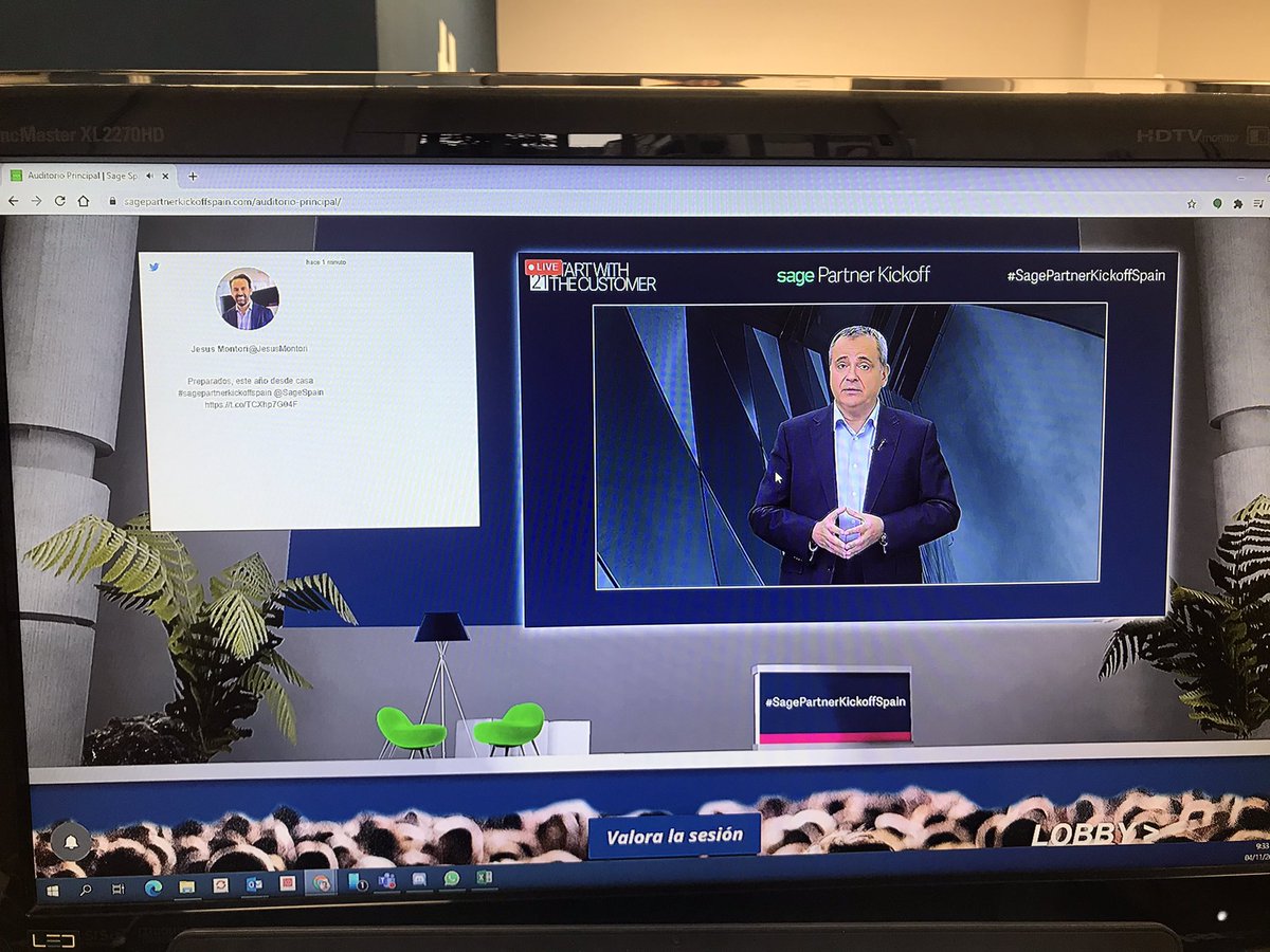 Alexaymerich's tweet photo. Evento online pero muy interesante... VAMOS!!! #sagepartnerkickoffspain #SaaS https://t.co/5BRhiAMDaK