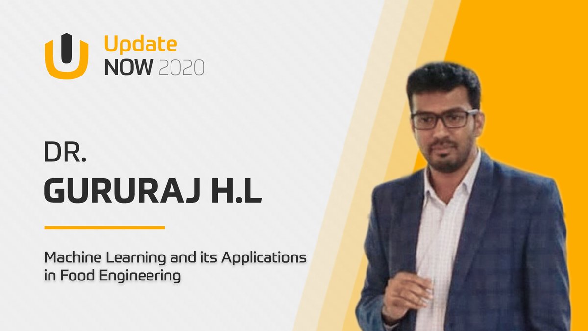 Join us at #UpdateNow2020 session called "Machine Learning and its Applications in Food Engineering" by DR.Gururaj H.L, a professor at the Vidyavardhaka College of Engineering 
Read more here: updateconference.net/en/2020/sessio…
