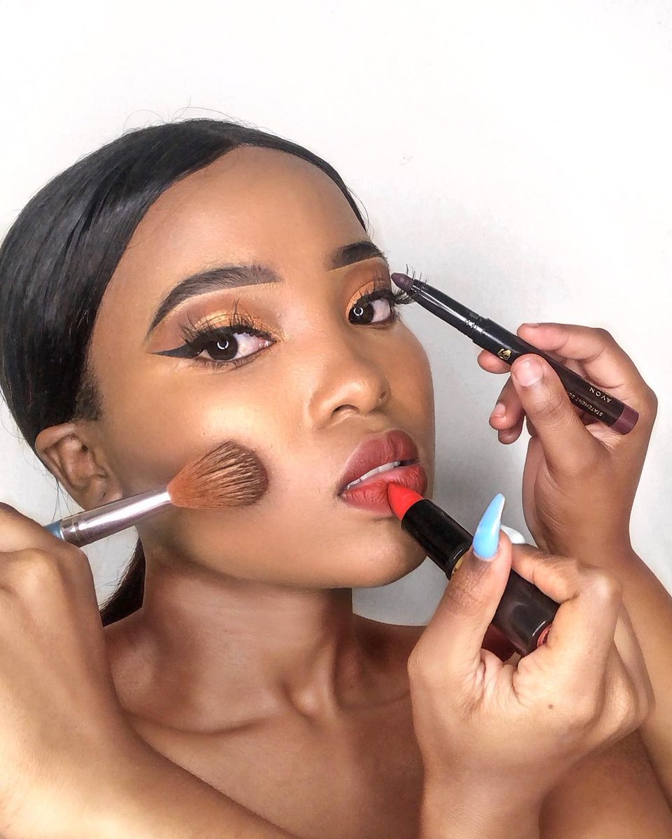 BrandAdvisorSA's tweet photo. "I must say I AM LOVING THIS new #AVONPOWERSTAY range. My makeup lasted all day. Can’t wait to share my hacks and tips with you 💄❤️.

Lipstick shade in “Constant Cherry”💄
Shadow stick shade in “ Statement Berry”
#AVONSlayAllDay" Charmaiine_m
@beauty_bulletin @AvonSouthAfrica https://t.co/A0I7K5wX7L