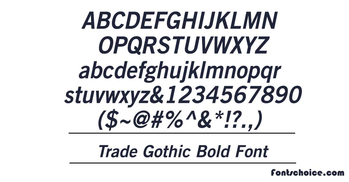 ChoiceFonts's tweet photo. Trade Gothic Bold Font Free Download
https://t.co/C1dMqfMiDW https://t.co/sitOU1bzsD