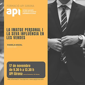 apigirona's tweet image. Transmetre seguretat i confiança són claus pel professional immobiliari i la #imatgepersonal hi juga un paper molt important perquè influeix directament en l&apos;èxit d&apos;una #venda.

📆 17 nov
🕘 9.30 a 13.30 h
👤 @pamelanadalz 
ℹ️ bit.ly/3jRFvCt

#formacióAPI #api #apiGirona
