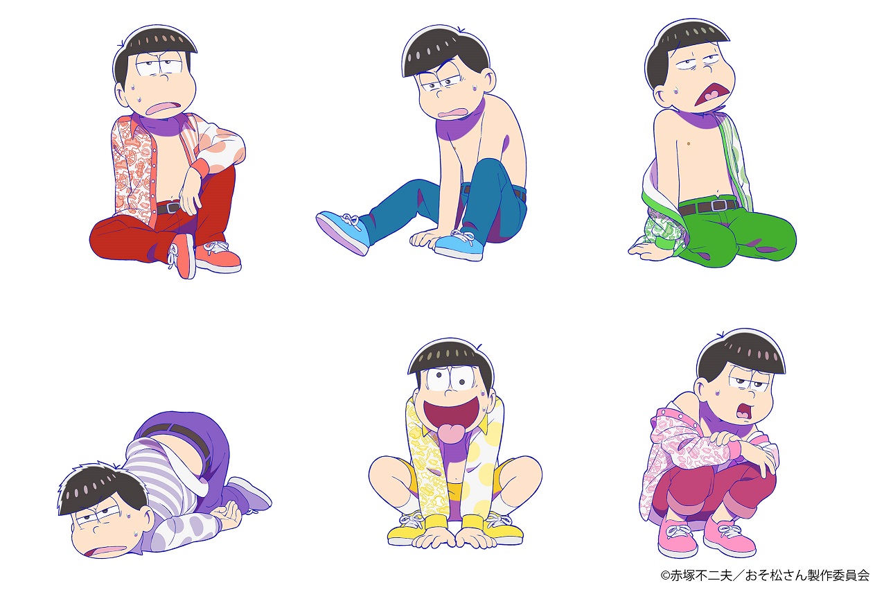 おそ松さん ニートの生きざま展 またまた新規ビジュアル公開 キリっとした表情で走っているビジュアルから一転 一生懸命走ってヘトヘト状態な6つ子達です 公開したイラストは全てグッズ制作進行中 今後の情報をお楽しみに おそ松さん ニート