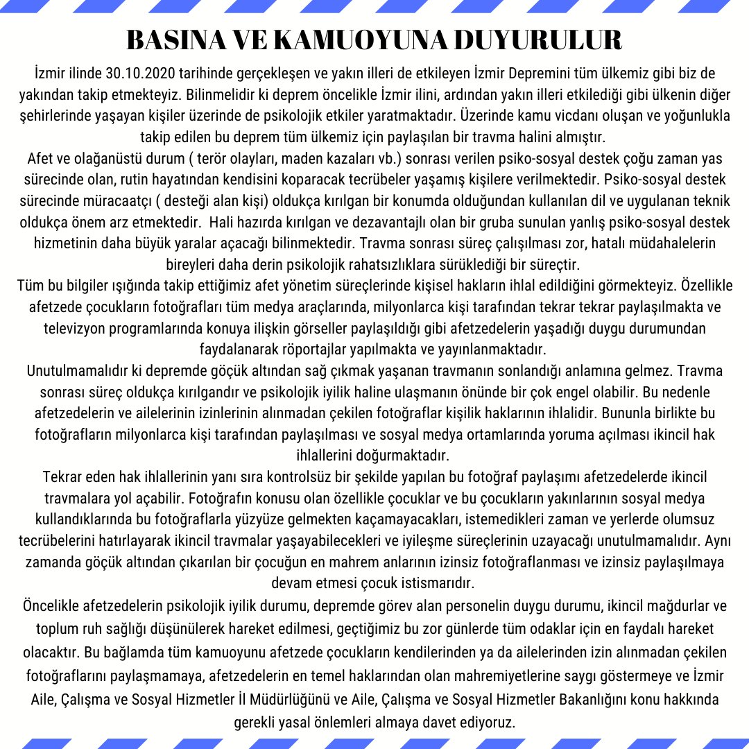 ...BASINA VE KAMUOYUNA DUYURULUR...
