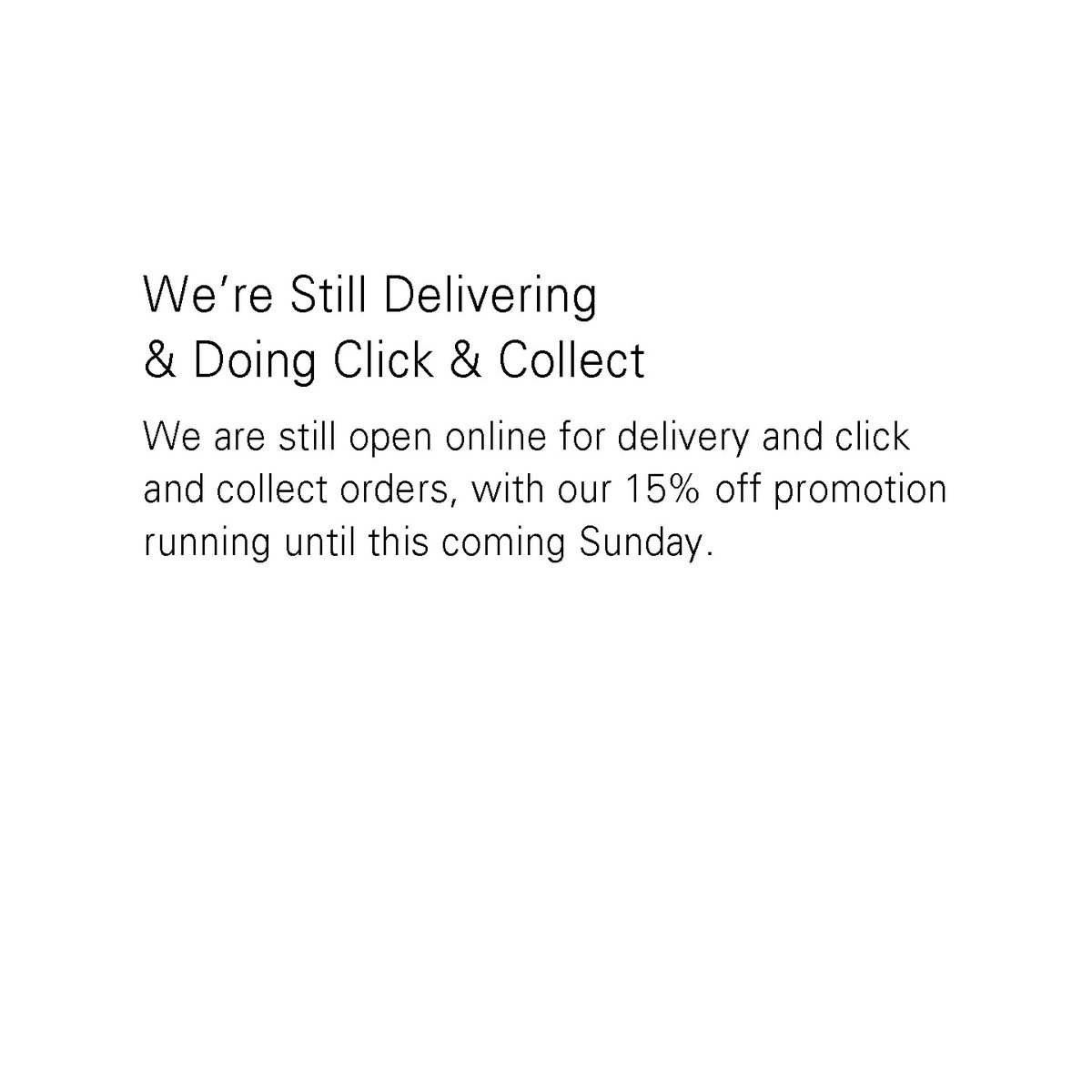 CopperfieldShop's tweet photo. We are open today until 6pm and will be available for online orders throughout the lockdown. If you can, support your local businesses as well as your friends and loved ones. https://t.co/U2cDhDuWie