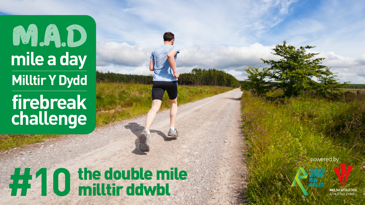Dyblu fyny! Beth am geisio gwneud 2 filltir a dod o hyd i lwybr newydd?

Double Up! Try to complete 2 miles and explore a new route?

#MADFirebreakChallenge

<a href="/CSCeredigion/">Cyngor Ceredigion</a> <a href="/cavoceredigion/">CAVO Ceredigion</a> <a href="/GICeredigionYS/">GICeredigionYS</a> <a href="/sportwales/">Sport Wales</a> <a href="/dsw_news/">Disability Sport Wales</a>