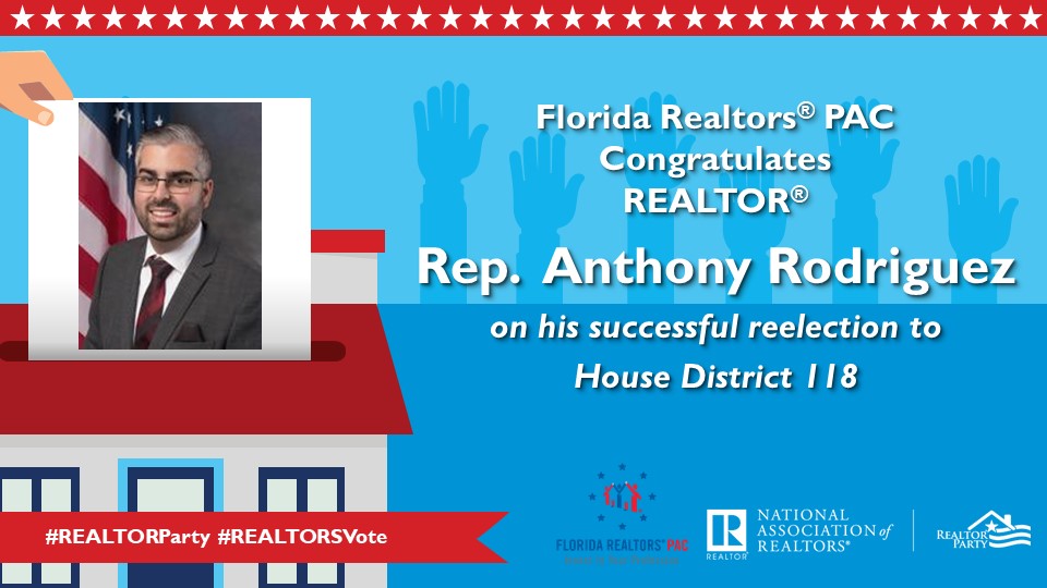 FloridaRPAC's tweet image. Congrats @RepRodriguez118 on your election victory!
