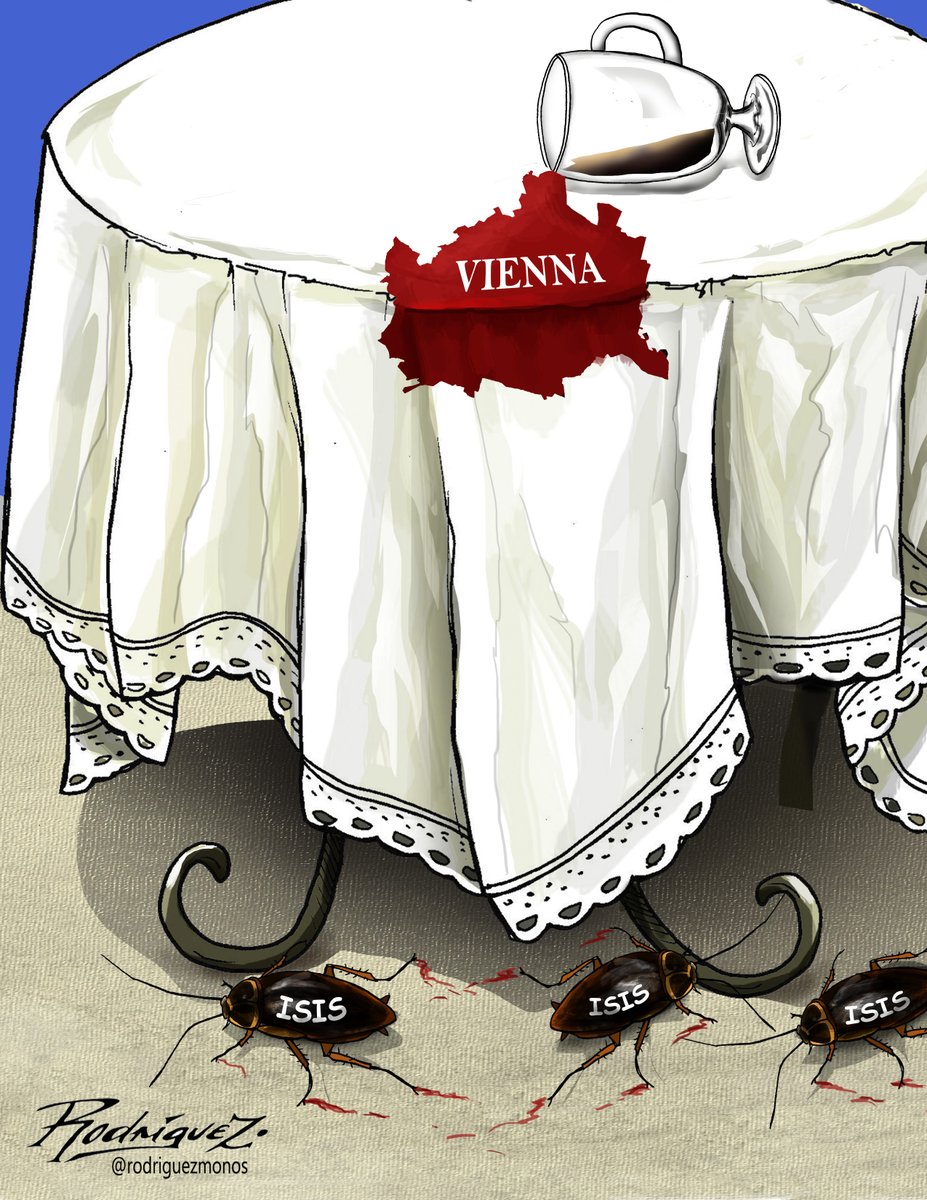 rodriguezmonos's tweet photo. "The Terrorist Plague"
A solidarity hug to the families of the victims of the brutal attack in Vienna. We are with you in spirit.
#Vienna #wien #wienliebe #ViennaTerrorAttack #austria #viennastrong #ISIS #Terrorism #TerrorismoNuncaMas #EU https://t.co/IJsoLDrFDk