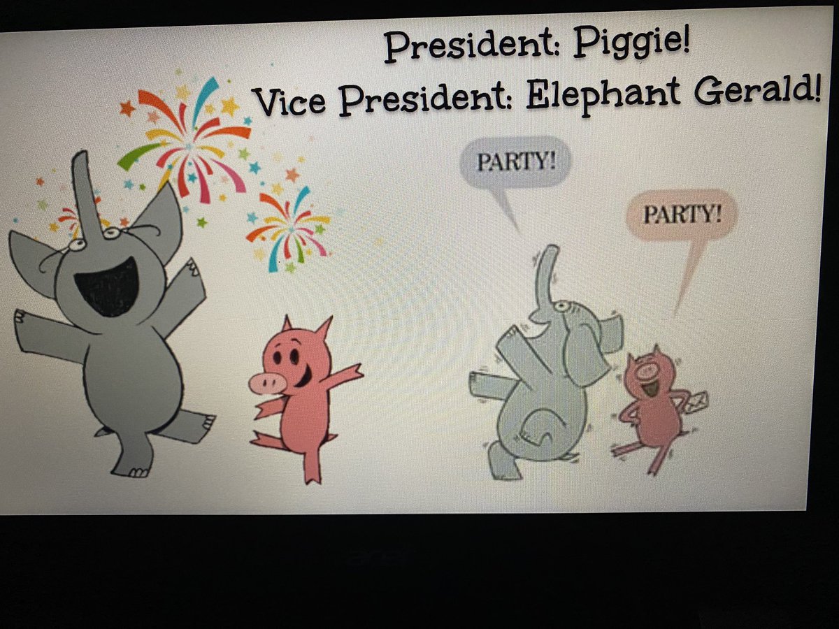 Rfranklinfirst's tweet photo. Such a great day with my first graders learning about voting, campaigning, and researching candidates! It’s especially fun when your candidates are Piggie &amp; Gerald and The Pigeon &amp; Duckling!  @MilamBengals #bethelight #iamwfisd https://t.co/WnlQVSEYid