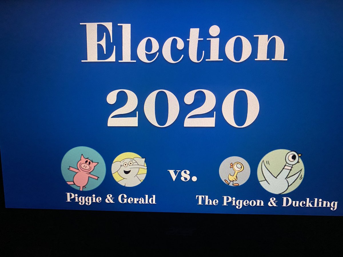 Rfranklinfirst's tweet photo. Such a great day with my first graders learning about voting, campaigning, and researching candidates! It’s especially fun when your candidates are Piggie &amp; Gerald and The Pigeon &amp; Duckling!  @MilamBengals #bethelight #iamwfisd https://t.co/WnlQVSEYid