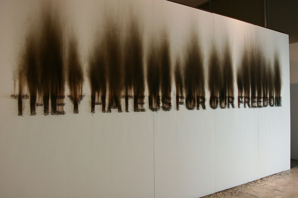 destituencies's tweet photo. They hate us for our freedom.

[Claire Fontaine, 2008] https://t.co/gK8qkCzk5v