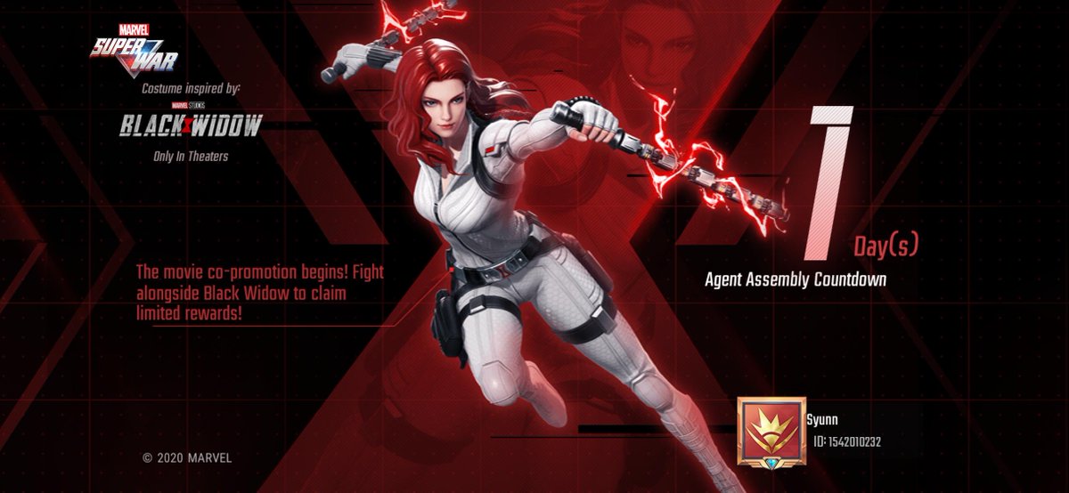 StyuuSyun's tweet photo. The movie co-promotion begins! Fight alongside Black Widow to claim limited rewards! https://t.co/4puUY9MfaW